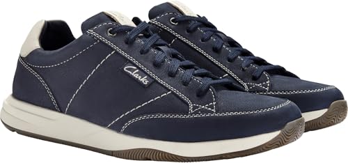Clarks Townview Lace Sneaker für Herren, Marineblaues Nubuk, 45 EU von Clarks