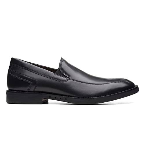 Clarks Un Hugh Step Lederschuhe, Schwarz, Standard-Passform, Größe 41, Schwarz, 42.5 EU von Clarks