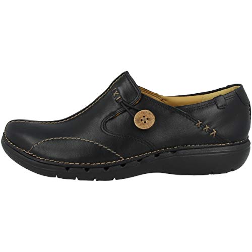 Clarks Damen Un Loop Slipper, Schwarz (Black Leather) ,35.5 EU von Clarks