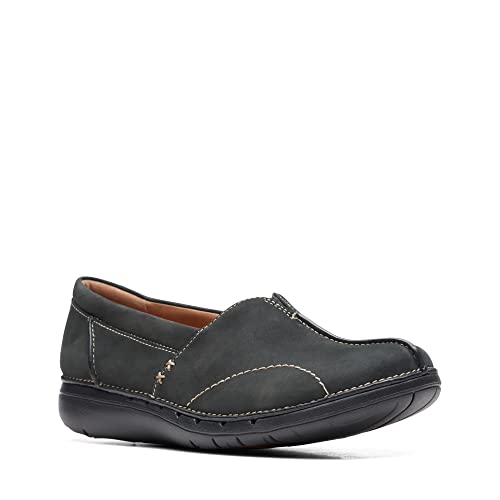 Clarks - - Un Loop Stride-Schuhe für Damen, Kolorit Black Nubuck, Größe: 39 EU Weit von Clarks