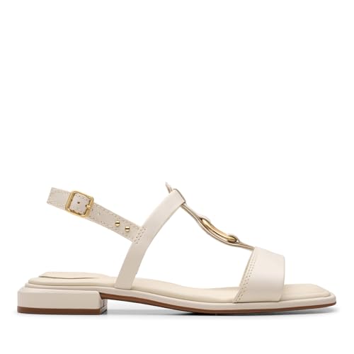 Clarks Unisex Ariany Sling Botte Oxford, Crème Cuir, 41 EU von Clarks