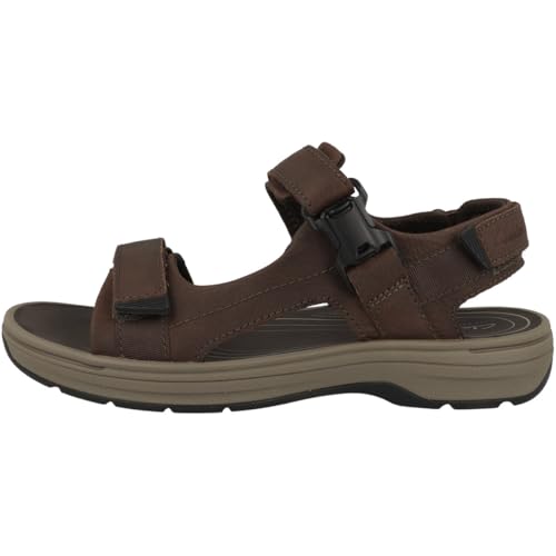 Clarks Unisex Saltway Edge Sandal, Dark Brown Lea, 44.5 EU von Clarks