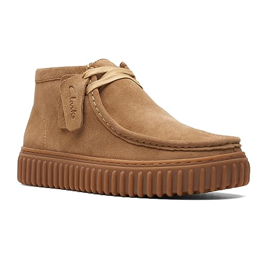 Clarks Unisex Torhill Hi Boot, Dark Sand Suede, 41.5 EU von Clarks