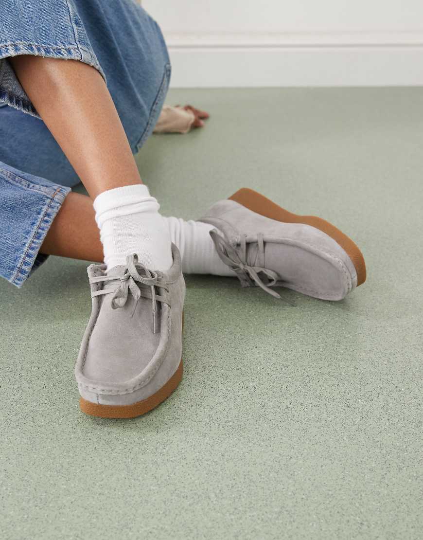 Clarks - Wallabee EVO - Schuhe aus Wildleder in Grau von Clarks