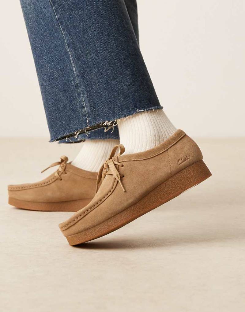 Clarks - Wallabee Evo - Schuhe aus Wildleder in Dunkelbraun von Clarks