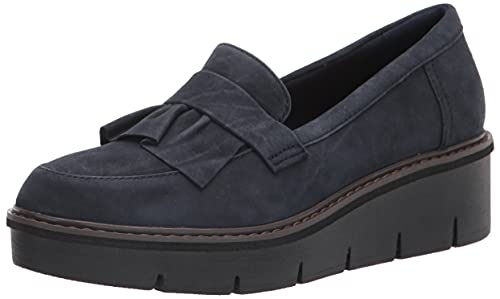 Clarks Damen Airabell Slip Slipper, Marineblau (Veloursleder), 40 EU von Clarks