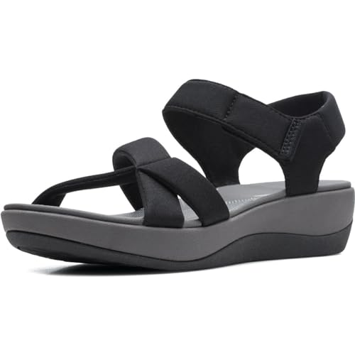 Clarks Women's Arla Gracie Sandal, Black Textile, 41.5 EU von Clarks