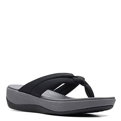 Clarks Women's Arla Kaylie Flip-Flop, Black Textile, 8 von Clarks