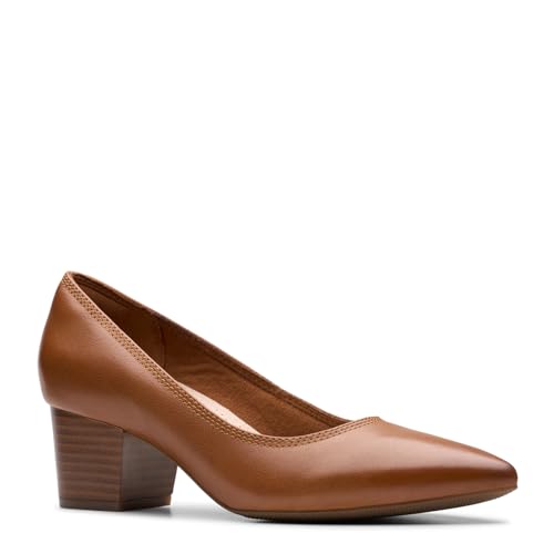 Clarks Ellanie Hope Pumps für Damen, Hellbraunes Leder, 38 EU von Clarks
