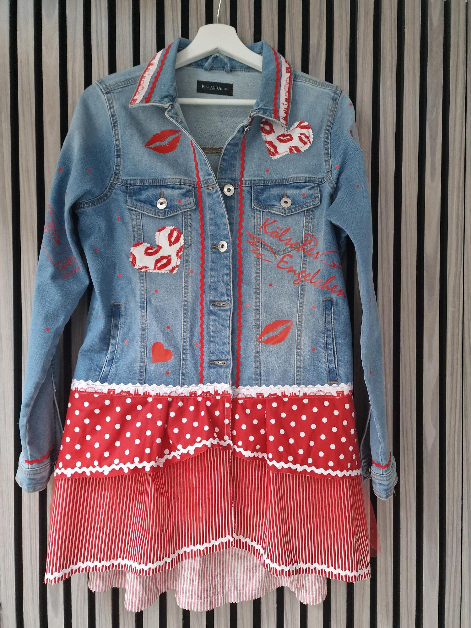 Jeans Jacke Köln Cologne Karneval Unikat Stadt Met K von ClarksDodi