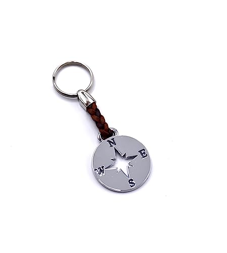 ClaroSchmuck Schlüsselanhänger Komapass Schlüsselring aus Metall Stärke 2 mm, Band aus Kunstleder, Gesamtlänge ca. 98 mm von ClaroSchmuck