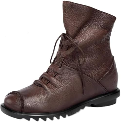 Clarsunny Damen Echtleder Casual Soft Flat Boots, Braun, 40 EU Clarsunny Damen Echtleder Casual Soft Flat Boots, Braun, 40 EU von Clarsunny