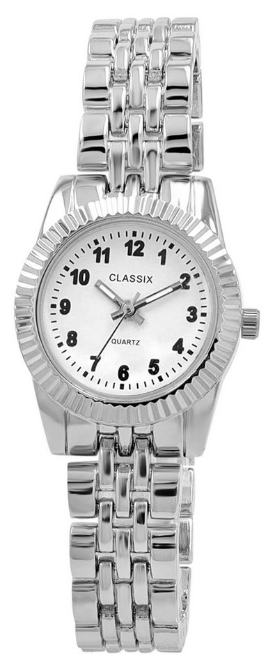 Clasixx Quarzuhr 1800257 CLASSIX Damenuhr mit Metallband, silberfarben von Clasixx