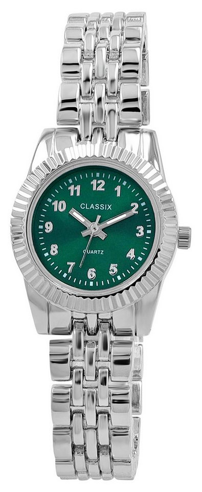 Clasixx Quarzuhr 1800257 CLASSIX Damenuhr mit Metallband, silberfarben von Clasixx