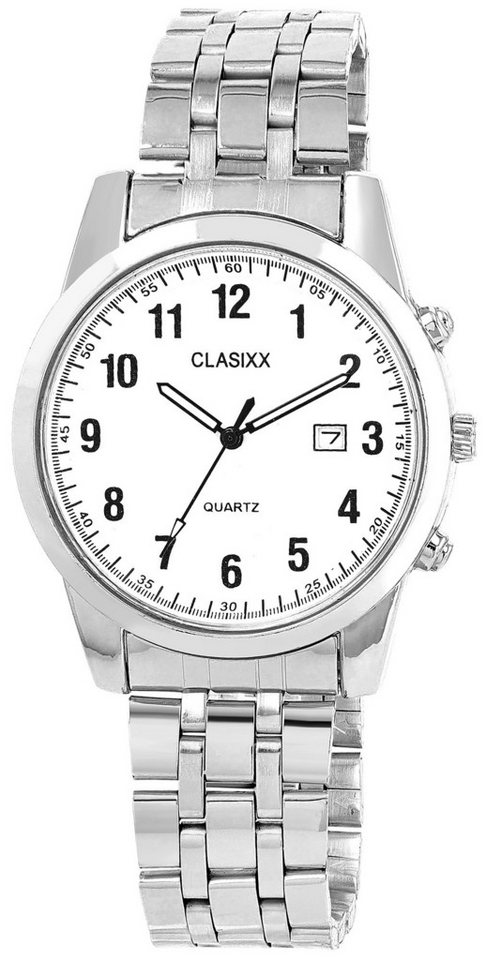 Clasixx Quarzuhr 2800113 CLASIXX Herrenuhr mit Edelstahlband von Clasixx