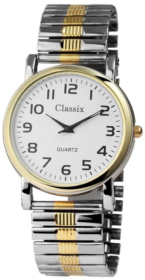 Clasixx Quarzuhr CX0002 Herrenuhr mit Edelstahlzugarmband, Herrenuhr Edelstahl von Clasixx