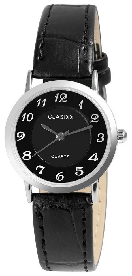 Clasixx Quarzuhr CX0026 Clasixx Damenuhr mit Lederimitationsarmband, Damenuhr Lederimitation von Clasixx