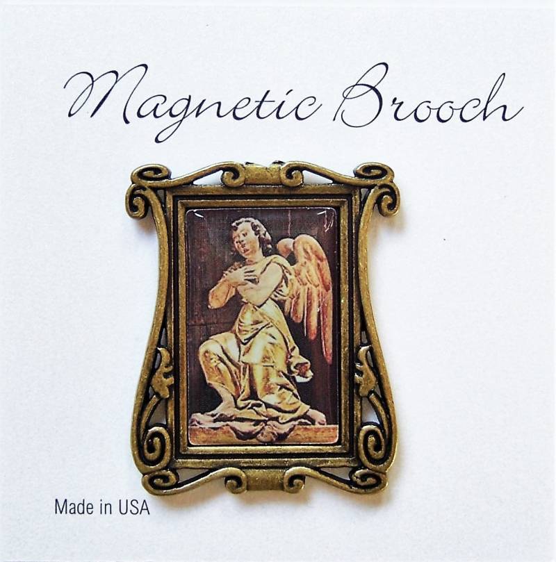 Magnet Brosche Clip Verschluss Pin Vintage Engel Design Metall Accessoire Schals Schal von Clasplady