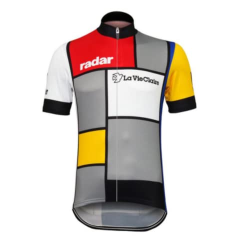 Fahrradtrikot Kurzarm La Vie Claire Bernard Hinault Vintage Retro Herren Geschenkbox Radfahren Giro Vuelta, Multicolore, M von Class'Icc