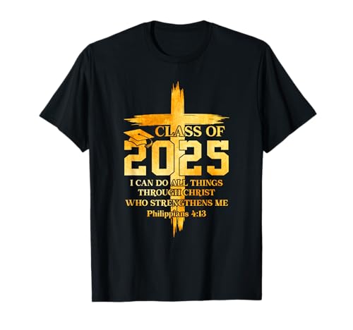 Jahrgang 2025 Christlicher Hochschulabschluss, Senior, Herren, Damen T-Shirt von Class Of 2025 Christian Graduation