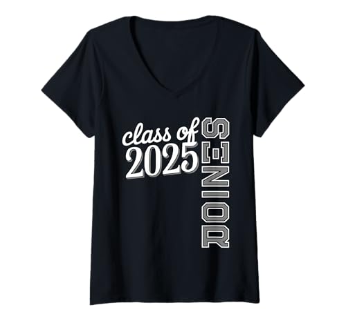 Damen Class of 2025 Seniors Abitur Schulabschluss Graduation T-Shirt mit V-Ausschnitt Damen Class of 2025 Seniors Abitur Schulabschluss Graduation T-Shirt mit V-Ausschnitt von Class Of 2025 Senior Jahr Meilenstein