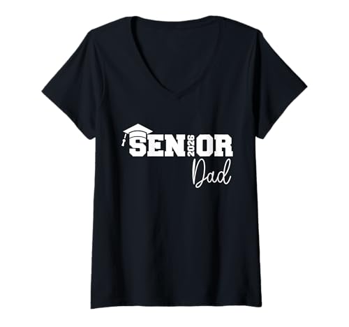 Damen Senior 2026 Dad Senior Graduate Proud Dad Class of 2026 T-Shirt mit V-Ausschnitt Damen Senior 2026 Dad Senior Graduate Proud Dad Class of 2026 T-Shirt mit V-Ausschnitt von Class Of 2026 Proud Dad Senior 2026 Graduation