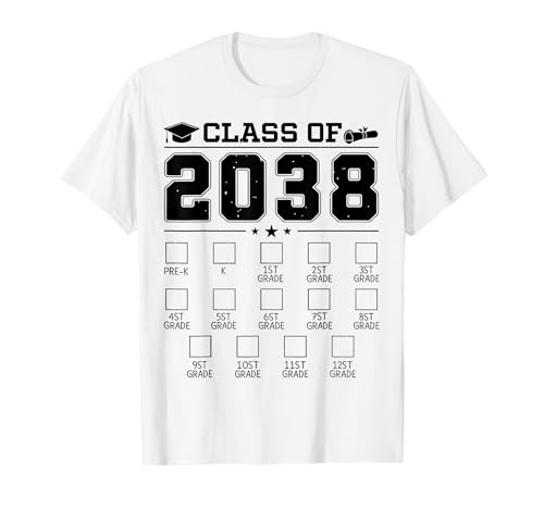 Schulanfang 2038 Abschluss Kinder T-Shirt von Class Of 2038