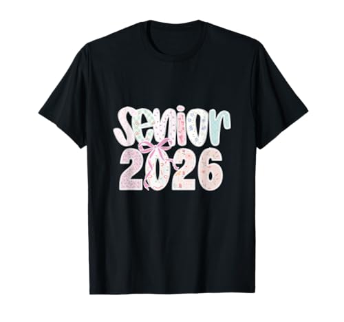 Graduation Class of 2026 Senior 2026 Flower Coquette Girls T-Shirt Graduation Class of 2026 Senior 2026 Flower Coquette Girls T-Shirt von Class Of Senior 2026 Graduation Seniors Gifts