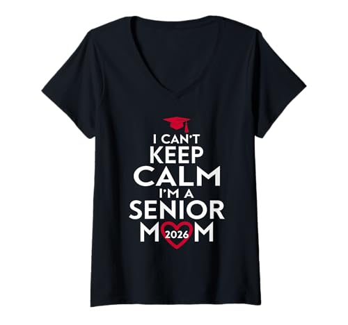 Damen Lustiger Abschluss der Abschlussfeier der Klasse 2025 T-Shirt mit V-Ausschnitt von Class of 2025 Seniors Designs