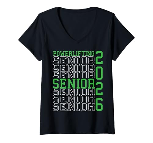 Damen Powerlifting Senior Night Powerlifting 2026 Graduierung 36 T-Shirt mit V-Ausschnitt Damen Powerlifting Senior Night Powerlifting 2026 Graduierung 36 T-Shirt mit V-Ausschnitt von Class of 2026 Graduation Shirts