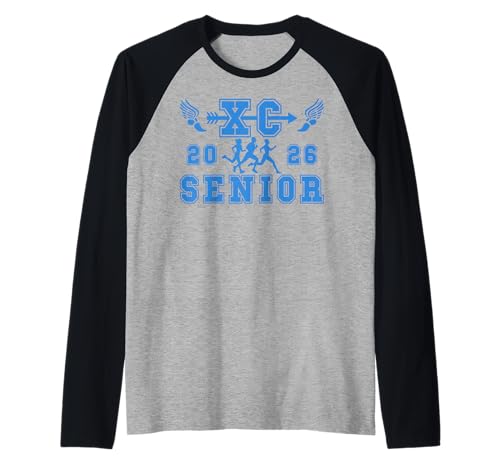 Langlauf Seniorenabend XC Senior 2026 Graduierung 57 Raglan von Class of 2026 Graduation Shirts