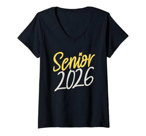 Damen Klasse 2026 Senior, High School College Abschluss T-Shirt mit V-Ausschnitt Damen Klasse 2026 Senior, High School College Abschluss T-Shirt mit V-Ausschnitt von Class of 2026 Shirts