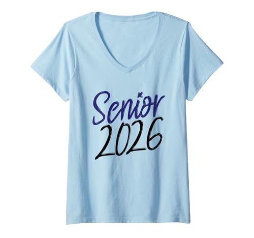 Damen Klasse 2026 Senior, High School College Abschluss T-Shirt mit V-Ausschnitt Damen Klasse 2026 Senior, High School College Abschluss T-Shirt mit V-Ausschnitt von Class of 2026 Shirts