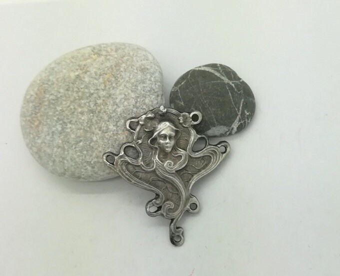 180310 - Jugendstil Mittelteil Antike Versilberung von ClassOfGlass