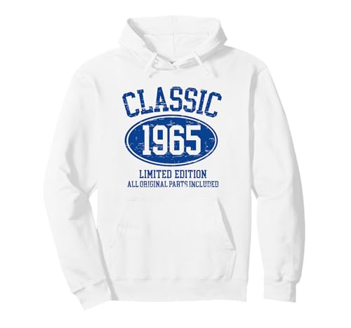 60. Jahre, Herren, Damen, Vintage-Klassiker, 1965, 60. Geburtstag Pullover Hoodie 60. Jahre, Herren, Damen, Vintage-Klassiker, 1965, 60. Geburtstag Pullover Hoodie von Classic 1965 Original Parts apparels for women Men