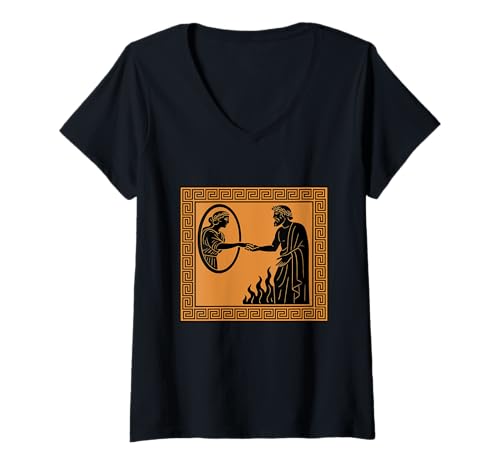 Damen Hades Persephone Gods Griechische Mythologie Geschichte Mythen T-Shirt mit V-Ausschnitt von Classic Ancient Greece Inspired Clothing