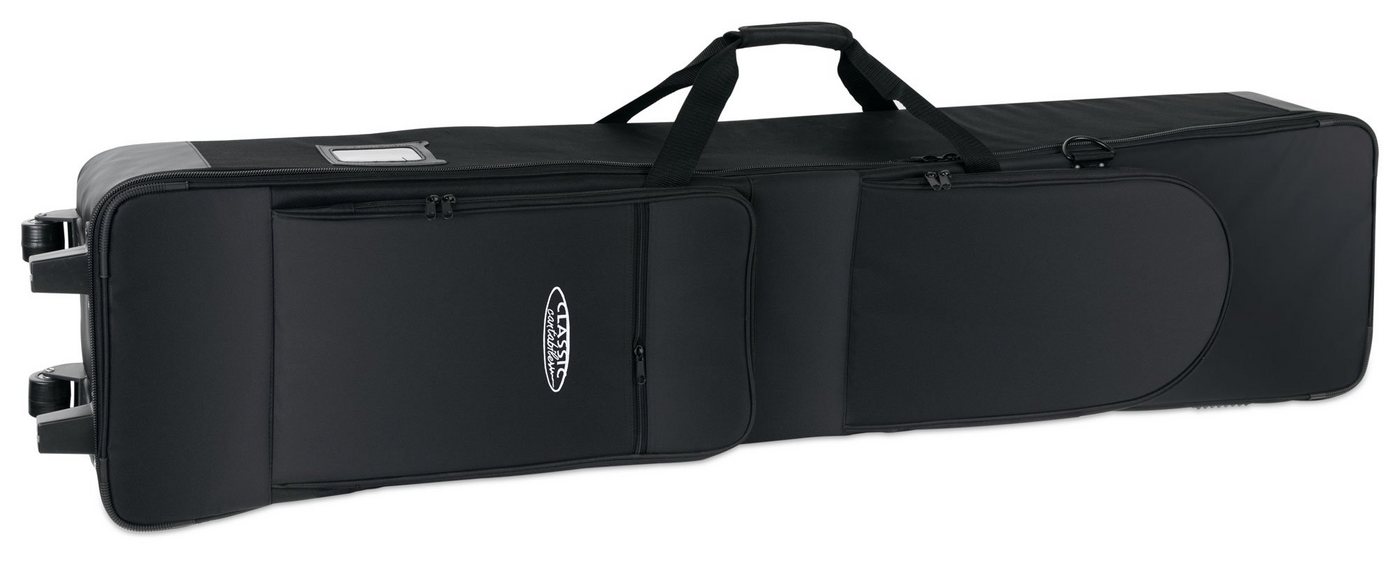 Classic Cantabile Piano-Transporttasche G1 Keyboardtasche mit Trolley - Innenmaße: 133 x 30 x 17 cm, Schaumstoffpolsterung - 2 große Außentaschen von Classic Cantabile