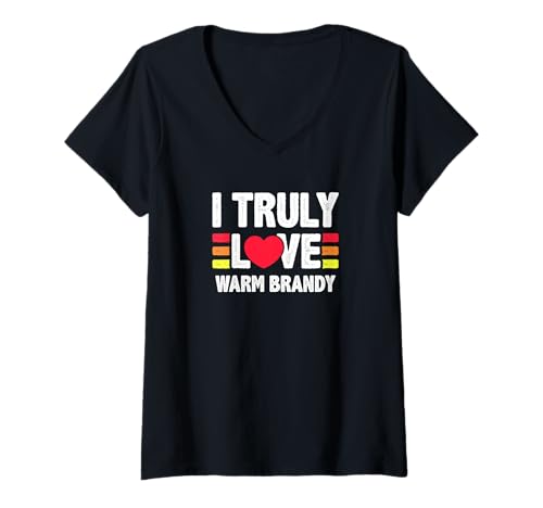 Damen Ich Liebe es wirklich, warme Brandy und heiße Toddy-Cocktails zu Trinken T-Shirt mit V-Ausschnitt Damen Ich Liebe es wirklich, warme Brandy und heiße Toddy-Cocktails zu Trinken T-Shirt mit V-Ausschnitt von Classic Cold Weather Drinks
