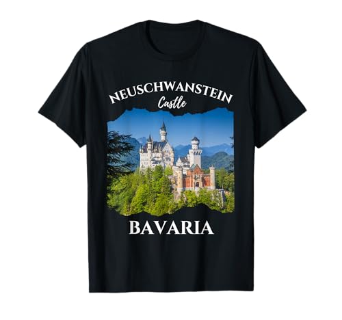 Schloss Neuschwanstein in Bayern Deutschland Souvenir Herren Jungen T-Shirt Schloss Neuschwanstein in Bayern Deutschland Souvenir Herren Jungen T-Shirt von Classic German Castles European Architecture Women