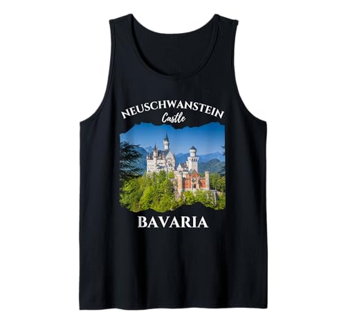 Schloss Neuschwanstein in Bayern Deutschland Souvenir Herren Jungen Tank Top Schloss Neuschwanstein in Bayern Deutschland Souvenir Herren Jungen Tank Top von Classic German Castles European Architecture Women