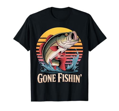 Gone Fishin Retro Sunset Style for Fishing Lovers Men Design T-Shirt Gone Fishin Retro Sunset Style for Fishing Lovers Men Design T-Shirt von Classic Gone Fishing Vibe for Fisherman Lifestyle