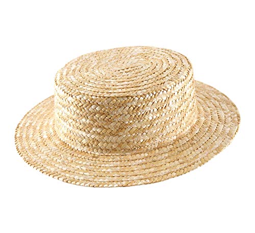 Classic Italy - Boater Kreissäge Strohhut Boater - Size 61 cm - Naturel von Classic Italy