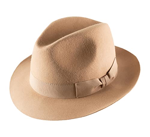 Classic Italy - Fedora Hut Heritage Bogart II - Size 58 cm - Camel von Classic Italy