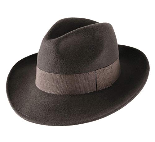 Classic Italy - Fedora Hut Packable wasserabweisend Fedora - Size 63 cm - Marron von Classic Italy