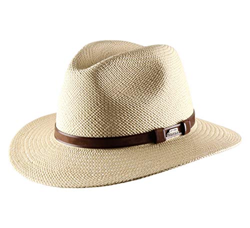 Classic Italy - Fedora Hut Panama Brisa Belt - Size 55 cm - Naturel von Classic Italy