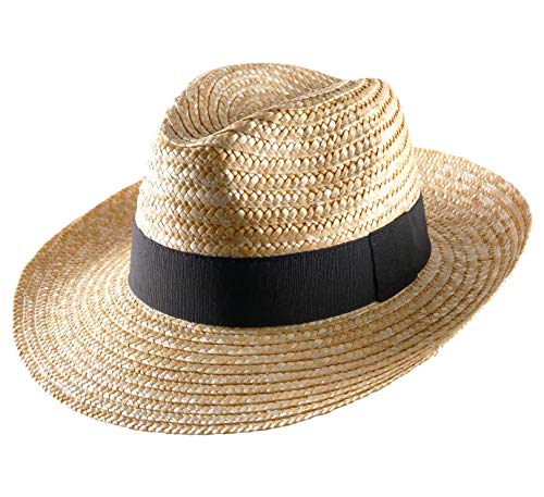 Classic Italy - Fedora Hut ausladende Krempe Classic Fedora Paille Large - Size 56 cm - Naturel von Classic Italy