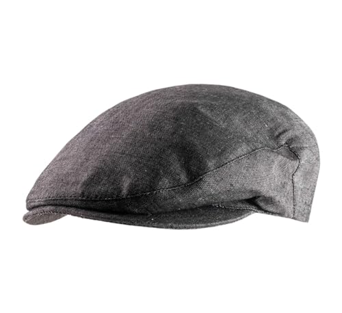 Classic Italy - Flatcap, Schiebermütze, Newsboy Cap Double Flatcap Chambray - Size 58 cm - 99-gris von Classic Italy