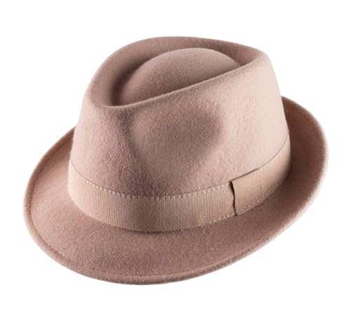 Classic Italy - Trilby Hut Packable wasserabweisend Classic Trilby Crushable - Size 57 cm - beige von Classic Italy