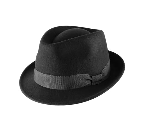 Classic Italy - Trilby Hut Packable wasserabweisend Classic Trilby Crushable - Size 64 cm - Noir von Classic Italy