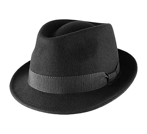 Classic Italy - Trilby Hut Trilby - Size 53 cm - Noir von Classic Italy